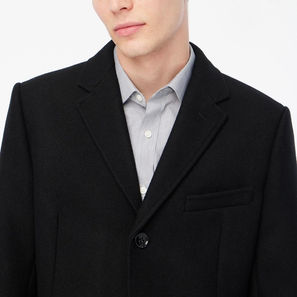 New JCREW Mens Size 36 Thompson Topcoat in Black $398 CA452 - Picture 4 of 5